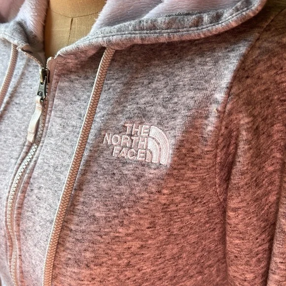 The North Face Gray Hoodie Full Zip. Osito material inside. - Picture 2 of 3